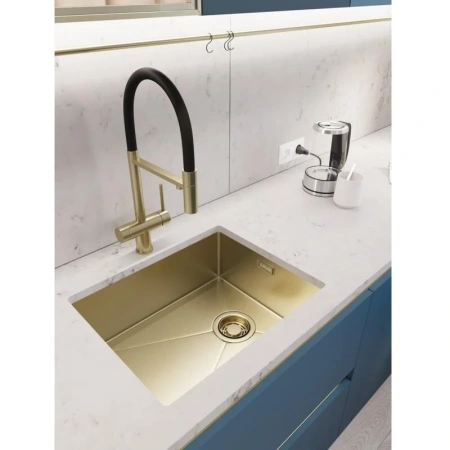 Кухонная мойка (54х44) EMAR EMB-540(UN) PVD Matt Gold