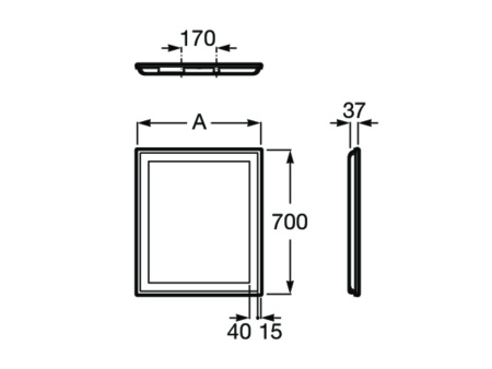Зеркало (60х70) Roca Iridia LED, ANTI-STEAM прямоугольное 812340000