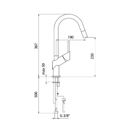 Смеситель для мойки Webert Habitat HB921202 chrome