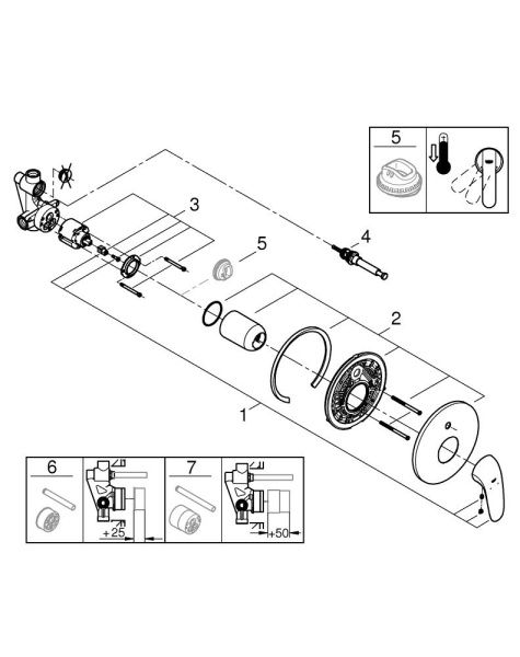 Смеситель однорычажный для ванны Grohe Eurostyle New  23730 003 (23730003) хром 