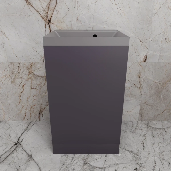 Тумба без раковины 50 см  Style Line Моно ЛС-00002451 графит нубук матовый
