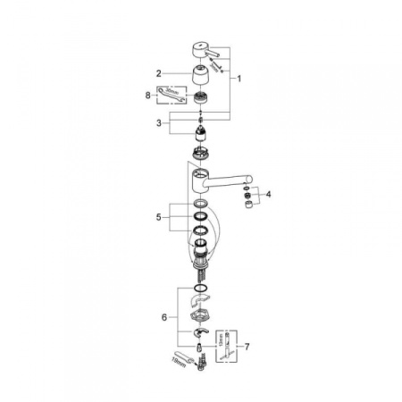Смеситель однорычажный для мойки, DN 15 Grohe Concetto 32659 DC1 (32659DC1)