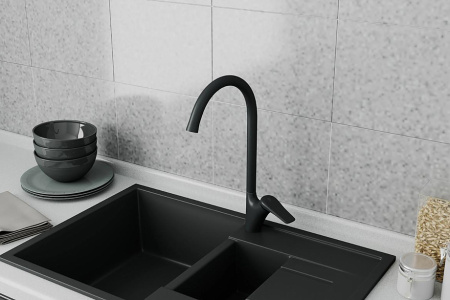 Смеситель для кухни RUSH Nevis, черный NE1735-22Black