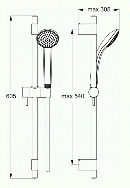 Душевой гарнитур Ideal Standard Idealrain Pro S1 B9829AA Душевой гарнитур Ideal Standard Idealrain Pro S1 B9829AA