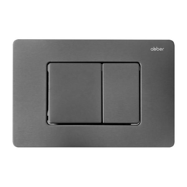 Комплект подвесной унитаз ABBER Rechteck AC1201MB черный матовый с инсталляцией AC0105 и кнопкой AC0120NG никель