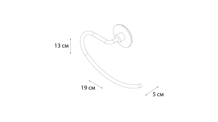 Полотенцедержатель FIXSEN Round полукольцо FX-92111