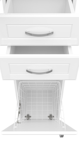 Пенал с бельевой корзиной  Misty Мисти 35  Э-05035-Бк011Л левый