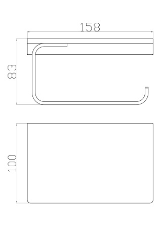 Держатель для туалетной бумаги с полкой WONZON & WOGHAND ECLIPSE, хром WW-9126-CR