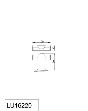 Крючок двойной RUSH Luson LU16220