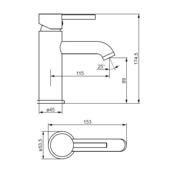 Смеситель для раковины Damixa Scandinavian Pure 360210300