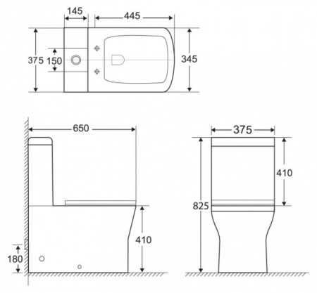 Унитаз напольный безободковый BelBagno Romano BB248CPR-P