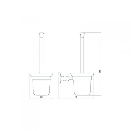 Ёрш для туалета RUSH Crete CR35710