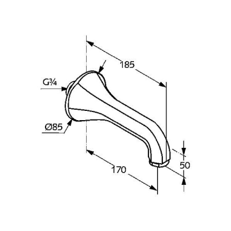 Излив для ванны Kludi Adlon/1926 5140705