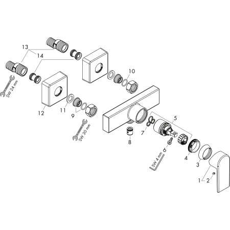 Смеситель для душа однорычажный Hansgrohe Vernis Shape 71656000 хром