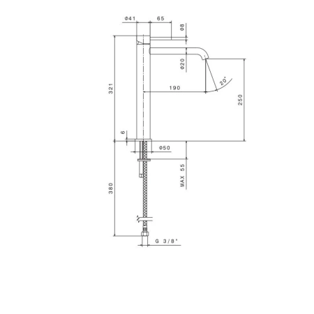 Смеситель для раковины Kerama Marazzi Eterna 69615XKM.50.050