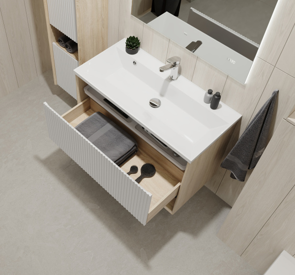 Тумба под раковину Jorno Tossony 90 Toss.01.90/P/SS-W/JR