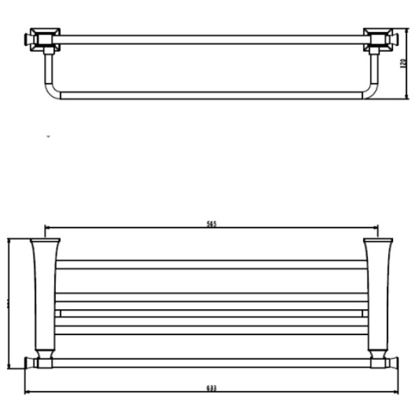 Полка для полотенец 63,3 см Art&Max Genova AM-M-078-CR Полка для полотенец 63,3 см Art&Max Genova AM-M-078-CR