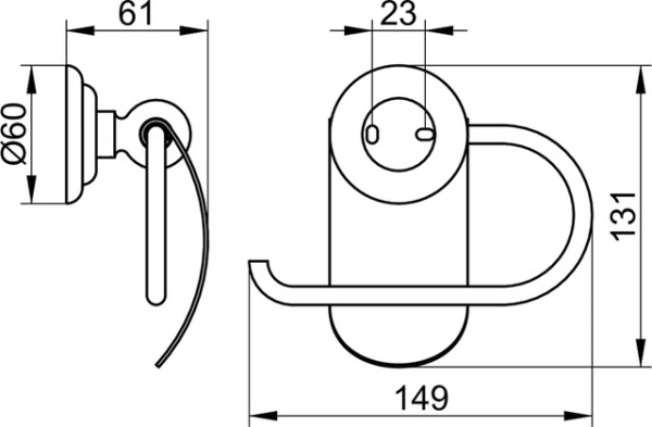 Держатель туалетной бумаги с крышкой, Keuco Astor 02160 010000, (02160010000) хром