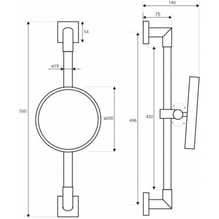 Косметическое зеркало на стойке Bemeta BETA 132201172