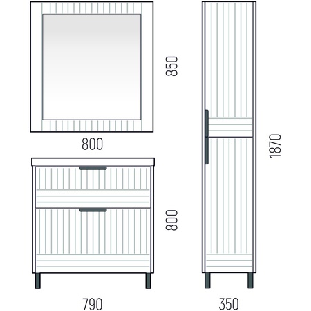 Зеркало (80х85) Corozo Терра 80 SD-00001327