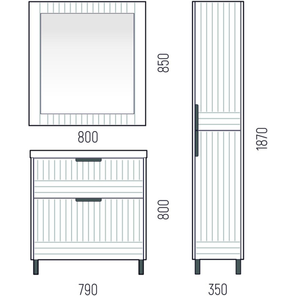 Зеркало (80х85) Corozo Терра 80 SD-00001327