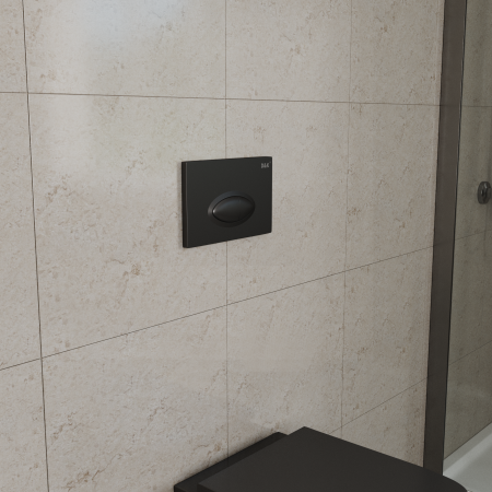 Клавиша смыва D&K Rhein.Marx DB1399025 черный матовый