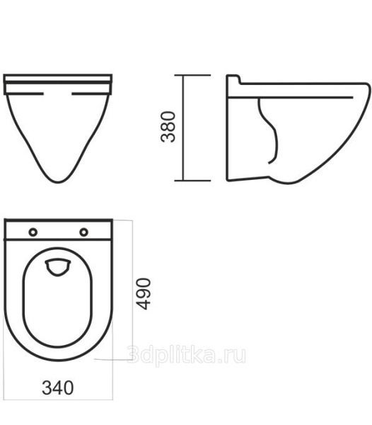 Унитаз подвесной Sanita Luxe Attica Luxe Color Black ATCSLWH0110