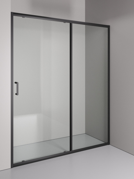 Душевая дверь (160,5х190) Orange E02-160TB матовый черный