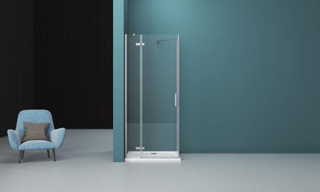 Душевой уголок (90х80) BelBagno KRAFT-AH-12-90/80-C-Cr-L
