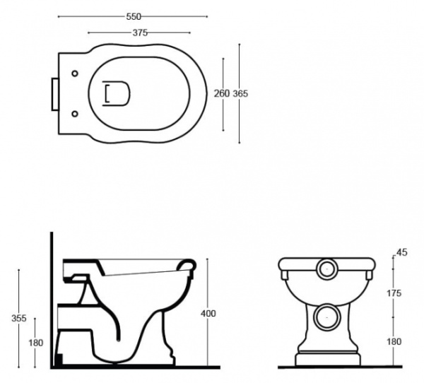 Напольный унитаз Althea Ceramica Royal 27004bi