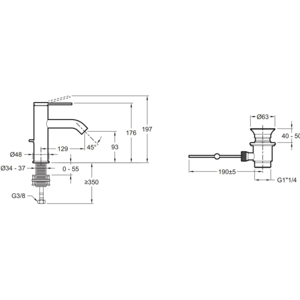 Смеситель для раковины Jacob Delafon Grands Boulevards E77958-4A-2MB