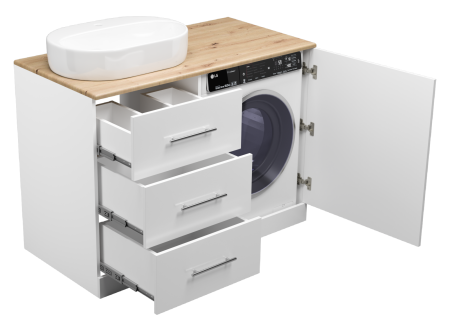 Тумба под стиральную машину Misty Респект 120  левая Э-Рес01120-13ЯЛ