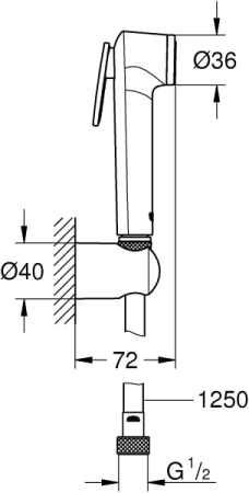 Гигиенический душ Grohe Tempesta-F 2635400D