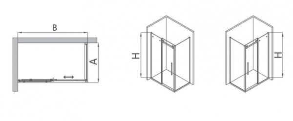 Душевой уголок RGW TO-44 (RGW TO-14 + RGW Z-04) 02074480-11