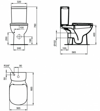 Бачок для унитаза Ideal Standard Tempo T427301