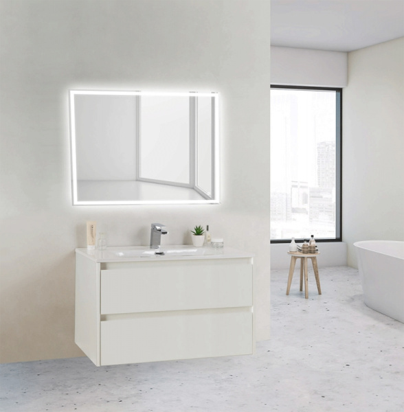 База под раковину подвесная BelBagno KRAFT 39-800/390-2C-SO-BO Bianco Opaco