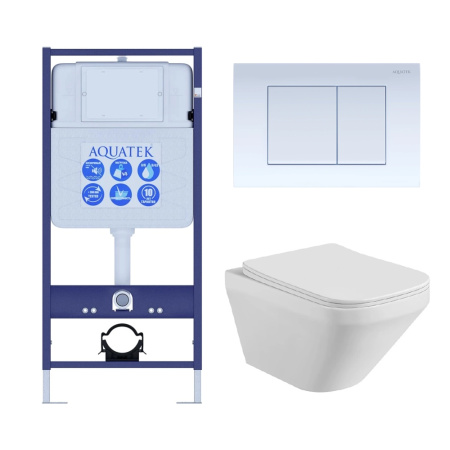 Комплект унитаза с инсталляцией  SET AQUATEK ЛИРА-009 4в1