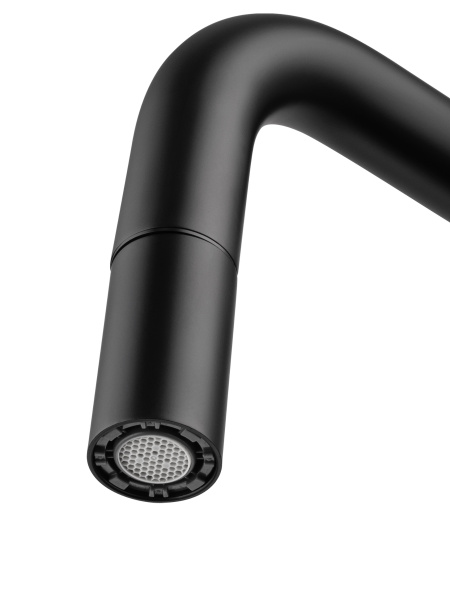 Смеситель для кухни с выдвижным изливом WONZON & WOGHAND, черный матовый WW-6018-MB