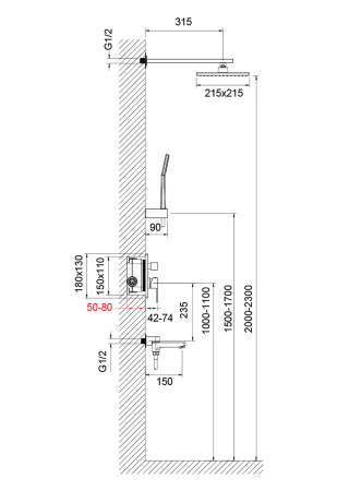 Душевая система встроенная Timo Selene SX-3069/03SM черный