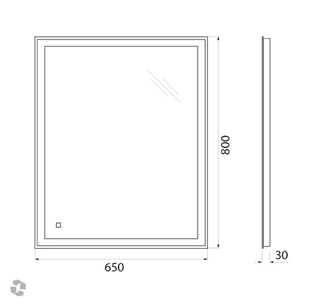 Зеркало BelBagno SPC-GRT-650-800-LED-TCH