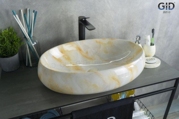 Раковина накладная (60х41) Gid Mnc166