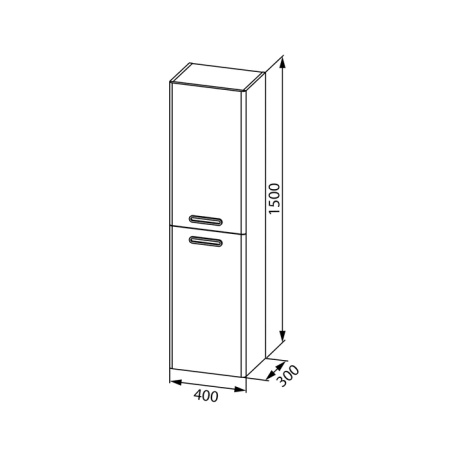 Шкаф-пенал IDDIS Brick 40 подвесной белый (BRI40W0i97)