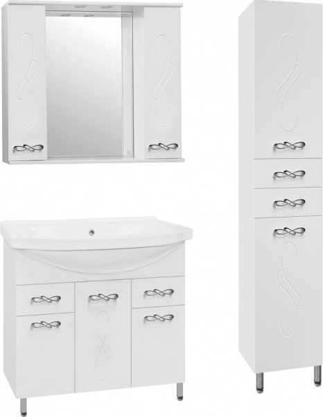 Зеркало-шкаф Style Line Венеция 90 (90x83) ЛС-00000264 белый