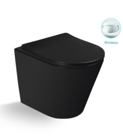 Унитаз приставной безободковый SantiLine SL-5020MB