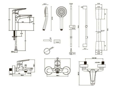 Комплект смесителей Jacob Delafon Elite E32911RU-CP