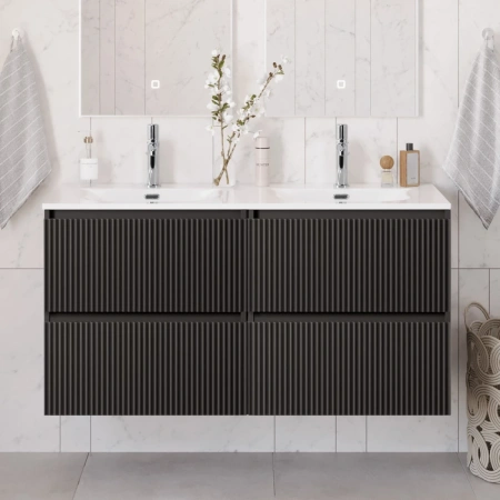 Тумба под раковину 120 BelBagno Uno UNO-1200-4C-SO-GSO темно-серый матовый, без раковины