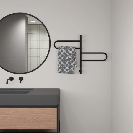 Электрический полотенцесушитель Vincea 44х60 VTD-1R1CBE черный