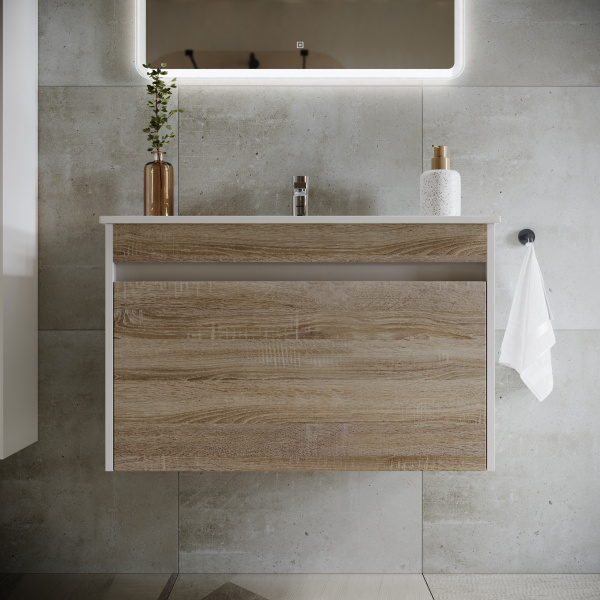 Тумба под раковину Sancos  Smart SM80E  дуб бардолино