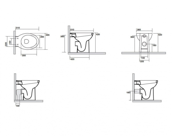 Сиденье с крышкой Kerasan Bit 448801 bi/cr