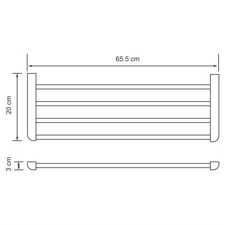 Полка для полотенец WasserKRAFT Kammel K-8311